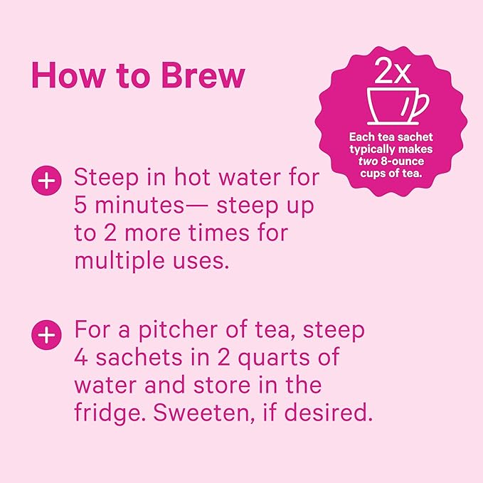 Pink Stork Labor Prep Tea, Organic Red Raspberry Leaf with Chamomile and Rosehip, Caffeine-Free, Pregnancy Must Haves, Labor and Delivery Essentials, Third Trimester Pregnancy - 15 Sachets