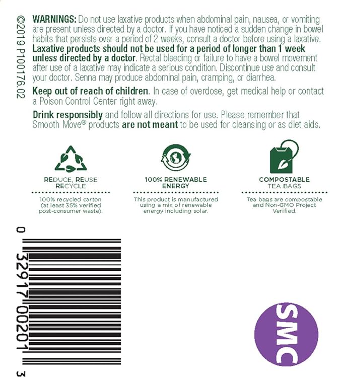 Traditional Medicinals Organic Smooth Move Chamomile Tea, 16 Tea Bags (Pack of 2)