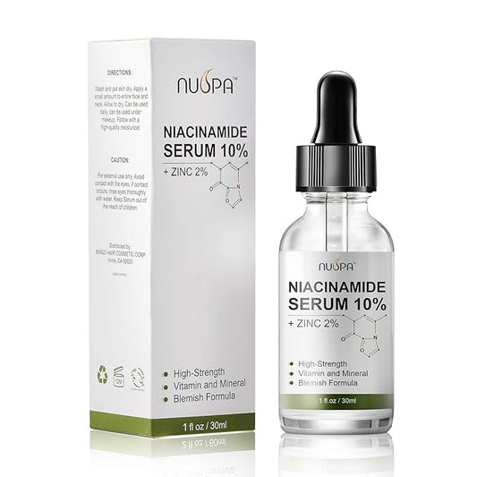 Niacinamide Serum 10% Plus Zinc 2% for Face Skin Care Vitamin B3 Facial Serum with Hyaluronic Acid for Acne Pore Reducer Treatment