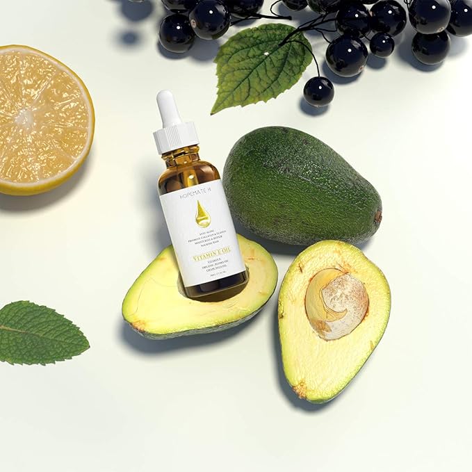 H Vitamin E Oil - Anti Aging, Reduce Wrinkles and Fine Lines for Moisturized & Youthful Skin - Pure & Natural Vitamin E Serum for Face, Hair, Nails (1 oz)