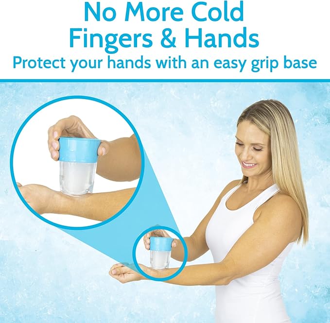 Arctic Flex Ice Cups & Roller - Portable Face Icing Tool, Silicone Massager for Skin Care, Reduces Puffiness & Enhances Beauty