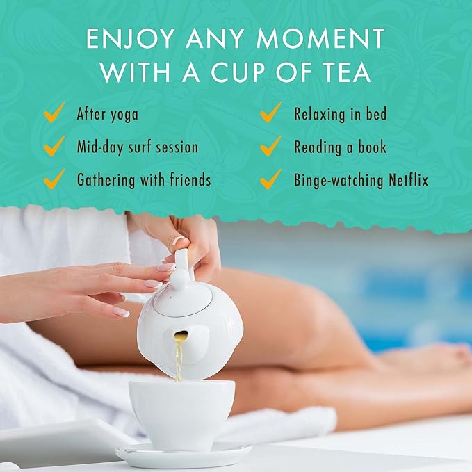 Hawaiian Natural Organic Tropical Fruit Tea Sampler - Green, Black, White Tropical Fruit Tea Blends, Gift Box Set For Special Occasions - 48 Bags