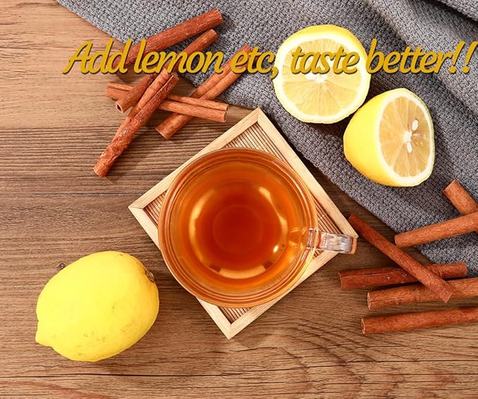 Premium 100 Pure Ceylon Cinnamon Tea Bags, Made with 100% Ceylon Cinnamon Sticks, No Additives & Caffeine Free.