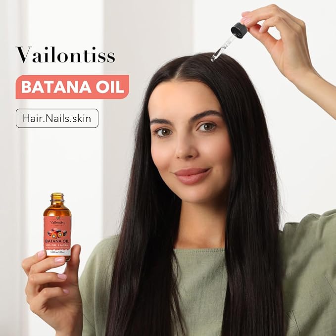 Batana Oil, Batana Oil for Hair Growth, Strengthens Hair, Massages Skin, Suitable for All Hair Types and Skin Types (Batana Oil, 3.4 Fl Oz)