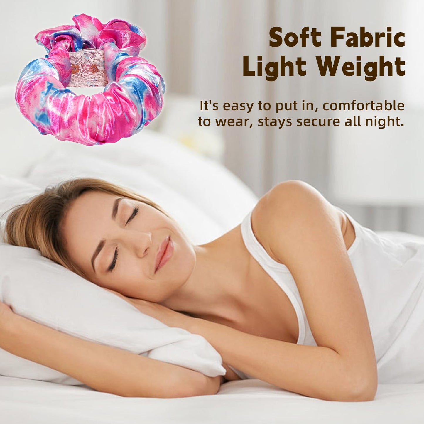 Heatless Hair Curler, Hair Curlers Overnight to Sleep In, Heatless Curling Scrunchie for Women Soft Silk Lazy Rollers Headband for Long Hair Overnight (Green, 1PCS)