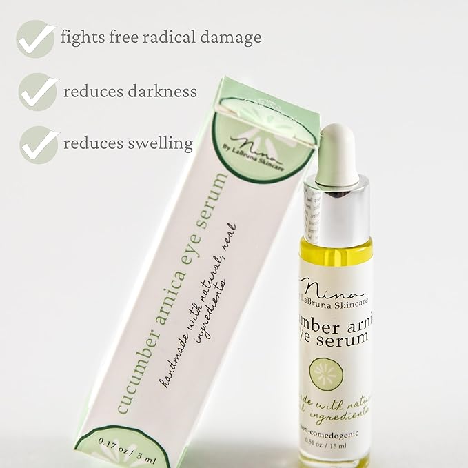 Cucumber Eye Serum - Hydrating Under Eye Serum for Dark Circles & Puffiness - Eye Tightening & Uplifting Anti Aging Serum for Women - Facial Moisturizer for Women Anti Aging
