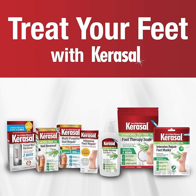 Kerasal Intensive Foot Repair Skin Healing Ointment for Cracked Heels and Dry Feet 1 oz , 2 Count, (Pack of 2)