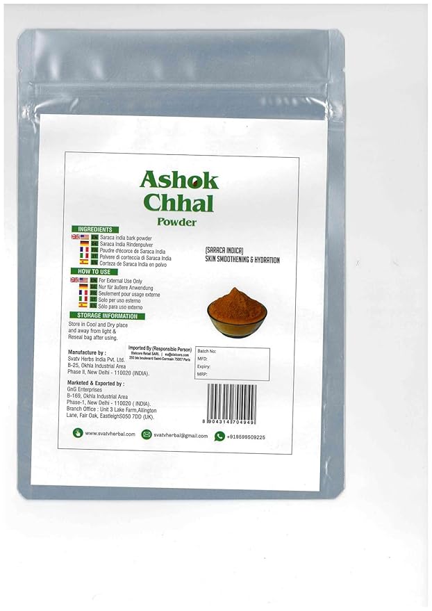 SVATV Ashok Chhal Powder (saraca Indica) | Skin Care | Indian Ayurveda Herbs | Improves Skin Health | Control Excess Skin Oil |- Size - 227g, 8 Oz, Half Pound