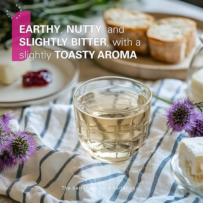 WT WEETEE Organic Milk Thistle Tea Bags, 100% Pure & Natural Roasted Milk Thistle Seeds, Caffeine-free Herbal Tea Detox Tea 2g x 100 Counts