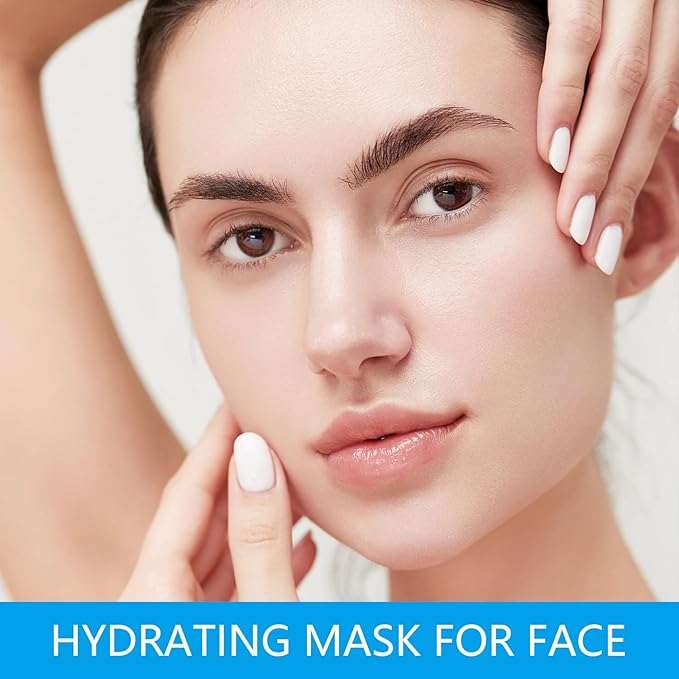 IREV Hydrating Face Masks Skincare, Moisturizing Facial Sheet Mask Skin care for Dry, Oily, Sensitive Skin,B5 Hyaluronic Acid Face Mask, Christmas Gifts for Women 10 Pack