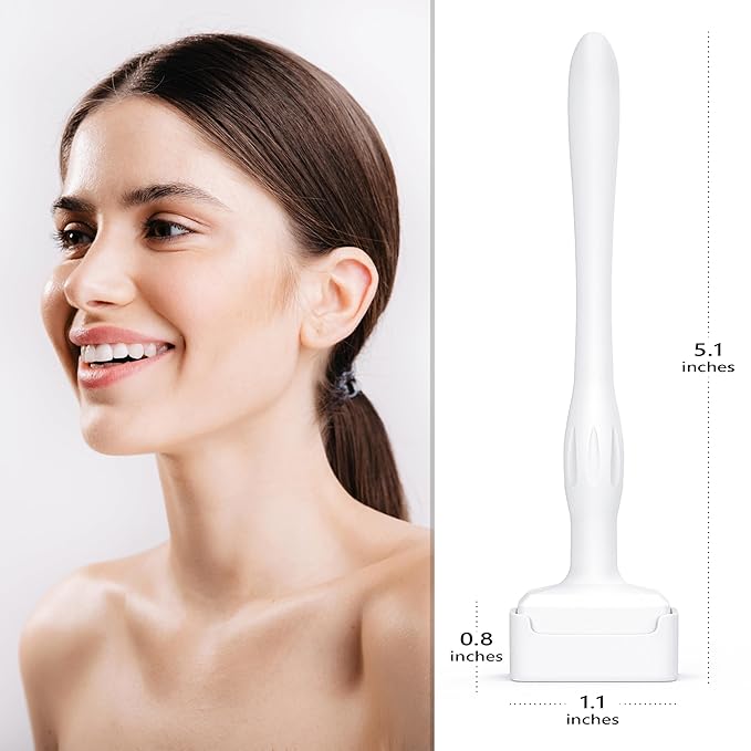 Derma Stamp Microneedle Roller For Face, Derma Roller for Beard, Microneedling Roller | For Women and Men | Micro Needle Roller For Face Scalp Derma Stamp 0.25mm