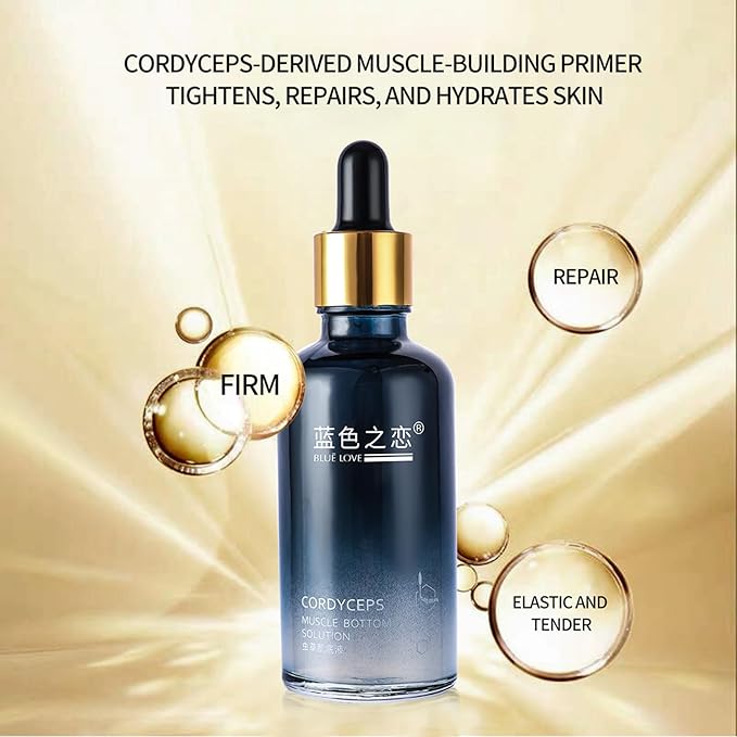 BLUE LOVE 2PC Cordyceps Facial Essence Serum - Reduces Fine Lines & Wrinkles, Hydrating & Anti-Aging Formula with Natural Ingredients for All Skin Types