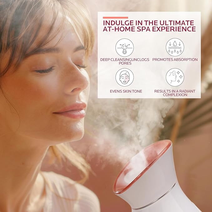 Colorfarm Facial Steamer Skin Care Kit: Face Steamer Home Spa Deep Cleaning Unclogs Pores with 4 Skin Care Tools - Relaxing Self Care Skincare Beauty Gifts for Women Girl (Skin Essentials Master Kit)