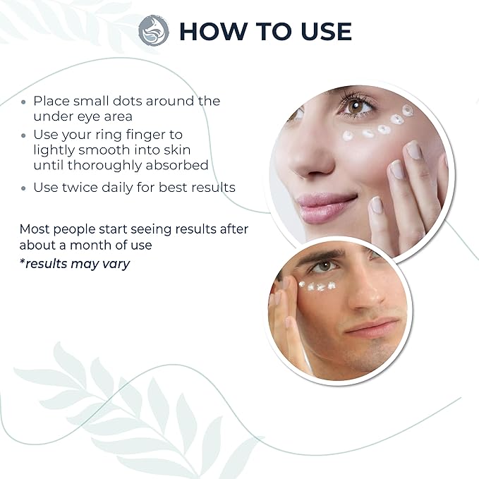 Probiotic Caffeine Eye Cream for Dark Circles, Puffiness, and Fine Lines | Anti-Aging with Green Tea, Licorice Root, Pomegranate Extract - 0.5oz