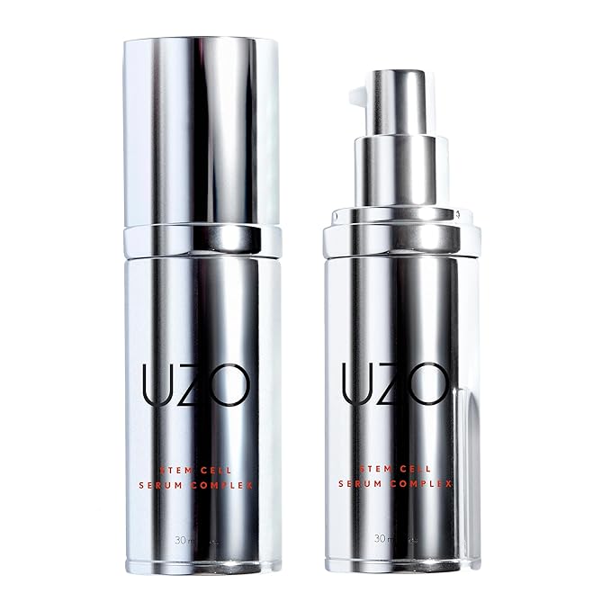 UZO Stem Cell Serum Complex, Plant-Based Hydrating Face Serum with Antioxidants, Facial Skincare, Improves Skin Tone, Texture & Elasticity, All Skin Types - Day & Night Use, 1 FL Oz, 30ml