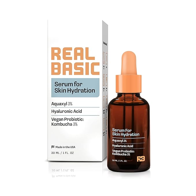 Skin Serum for Skin Hydration with Aquaxyl, Hyaluronic Acid and Kombucha 1 oz. - Skin Serum Hydrating Treatment, Serum for Face Hydrating