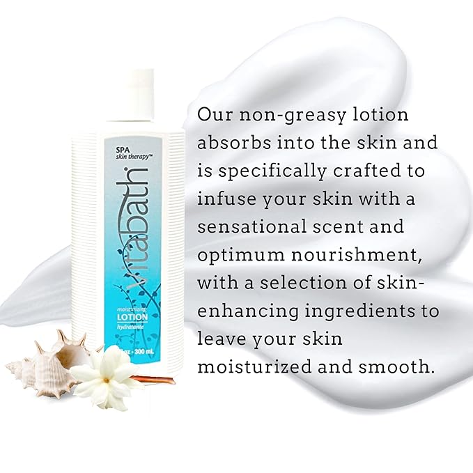 Vitabath Spa Skin Therapy Everyday Skincare Set Moisturizing Shower Gel Wash, Reviving Lotion & Exfoliating Body Scrubber Pouf - Refreshing Foam Cleanser & Dry Skin Hydration for Women & Men