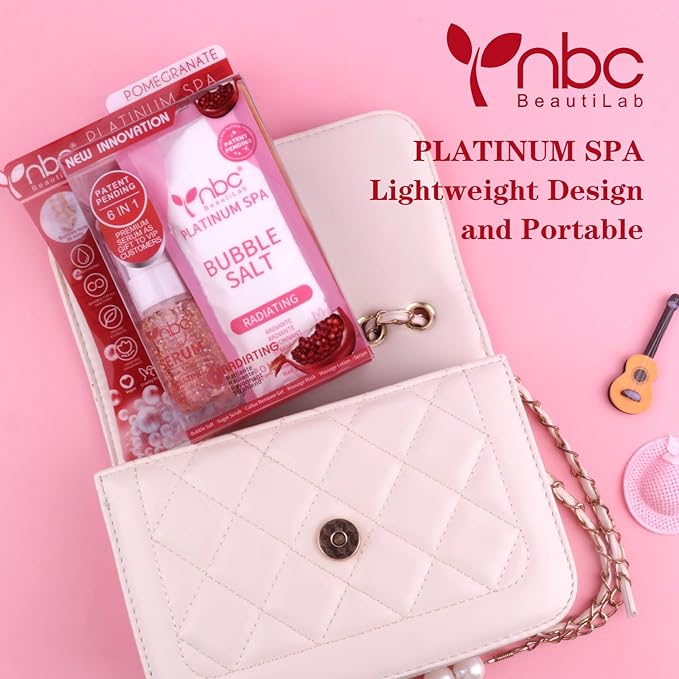 Pedicure Foot Soak Set - Upgraded 6 in 1 Foot Spa, Foot Bath Spa, Pedicure Kit, Foot Soak for Tired & Dry Cracked Feet, Athletes Feet and Calluses (Pomegranate)