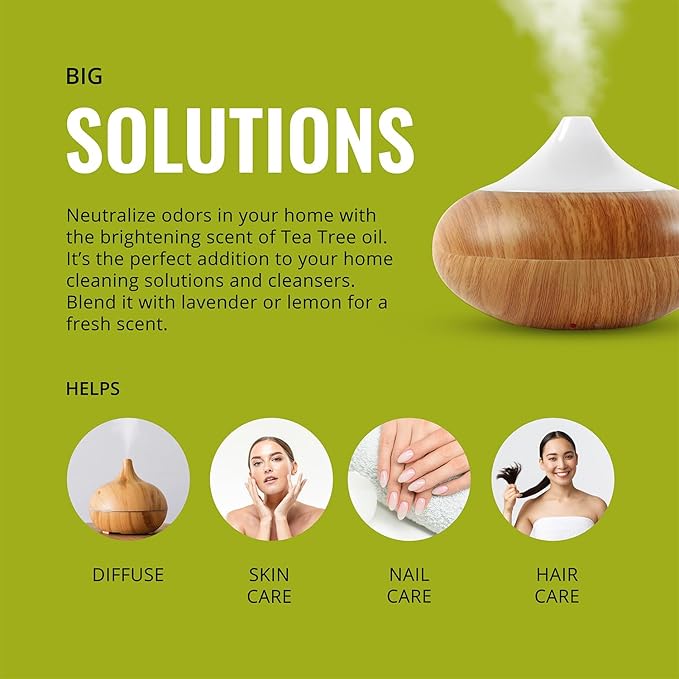 Tea Tree Essential Oil 16 oz Big Bottle for Diffuser, Face, Hair, Aromatherapy, and Tea Tree Spray (473 ml)