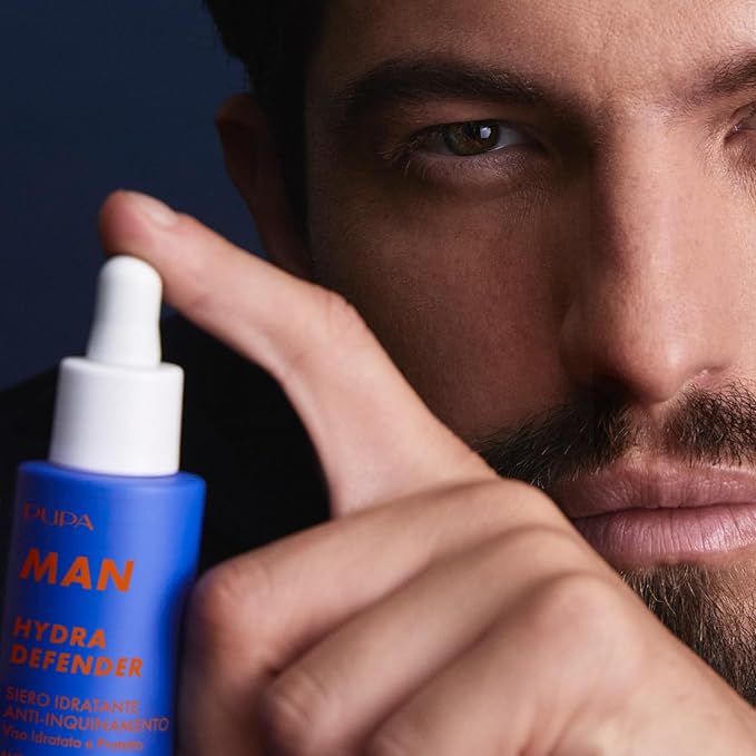 Pupa Milano Hydra Defender Anti-Pollution Hydrating Serum, 001, 1.01 oz - Facial Moisturizer - With Hyaluronic Acid - Face Serum for Face and Beard