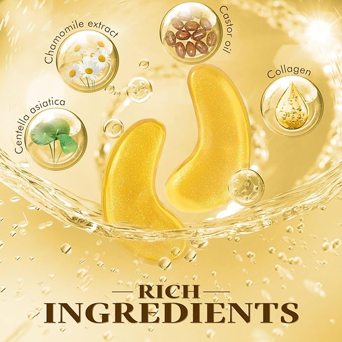 Under Eye Patches for Puffy Eyes and Dark Circles, 20 Pairs Eye Mask with Hyaluronic Acid & Collagen, Anti Wrinkle Patches for Nourishing, Moisturizing, Fine Lines Eye Care Treatment