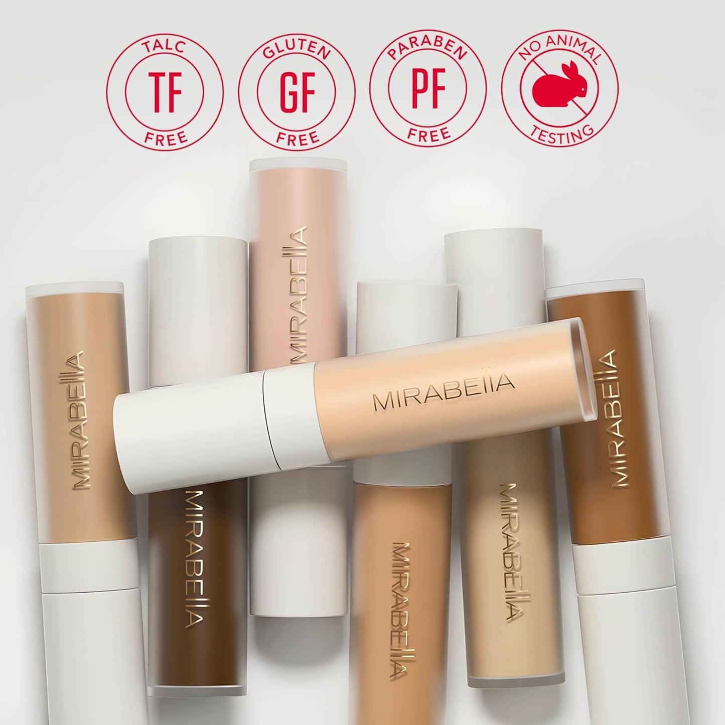 Mirabella Invincible For All Perfecting Under Eye Concealer Full Coverage - Hydrating Makeup Concealer for Dark Circles, Fine Lines & Wrinkles w/Hyaluronic Acid - Deep D230