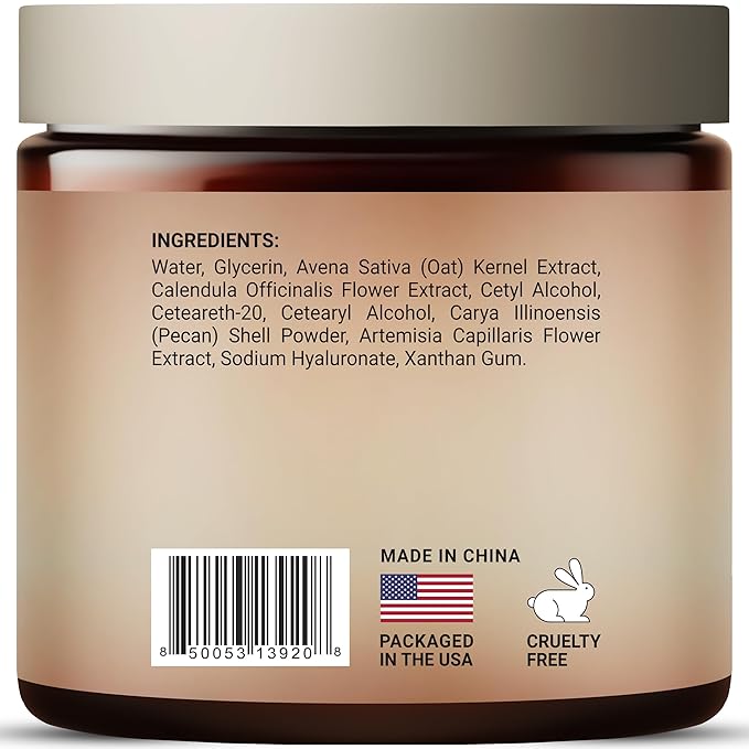 Oatmeal & Calendula Body & Foot Scrub - Soothing & Hydrating Exfoliating Body Scrub for Sensitive and All Skin Types, 10 oz