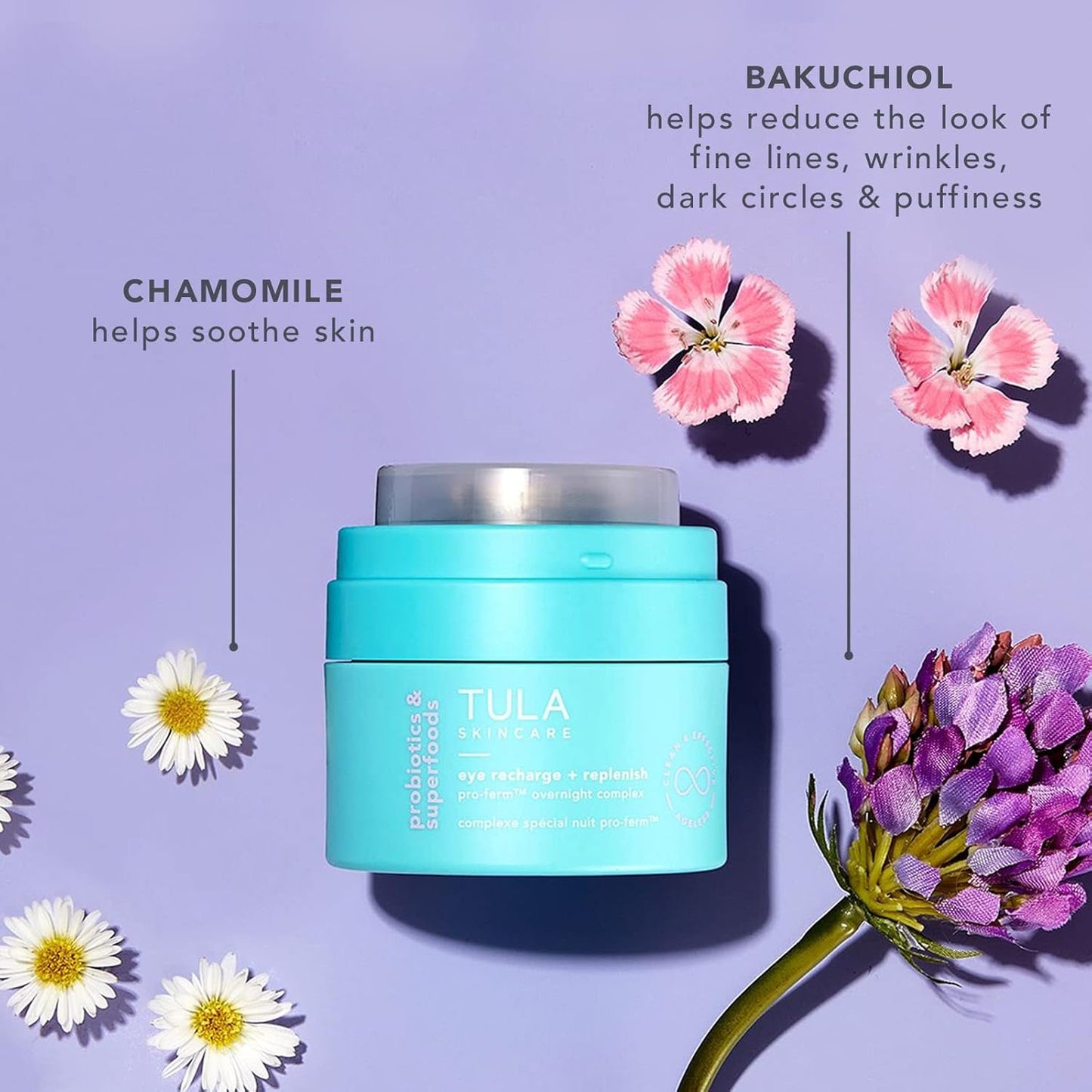TULA Skin Care Eye Recharge + Replenish - Overnight Eye Treatment, Protects & Intensely Hydrates, Minimizes the look of Fine Lines & Wrinkles, 0.5 Fl. oz.