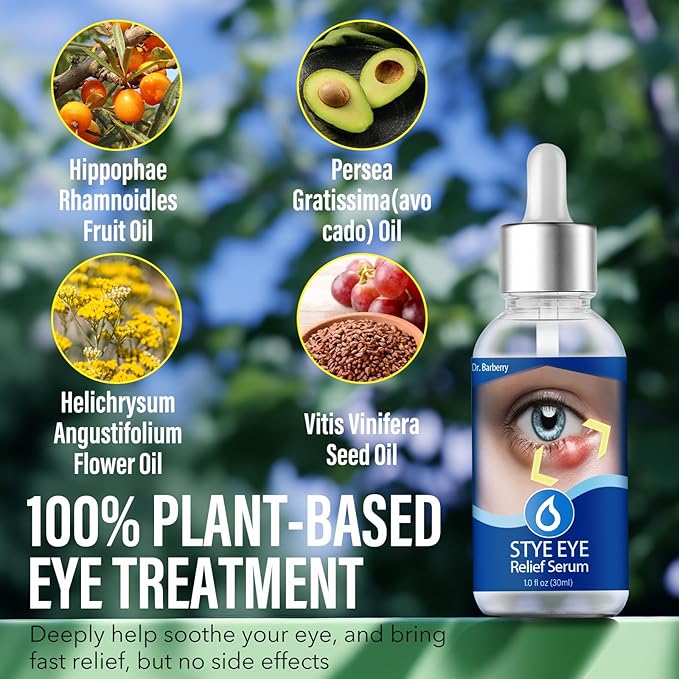 Stye Eye Treatment, Natural Stye Remover, Eye Stye Relief Serum, Premium Formula - Gentle Cleanser for Chalazion & Blepharitis (1 Fl Oz (Pack of 1))