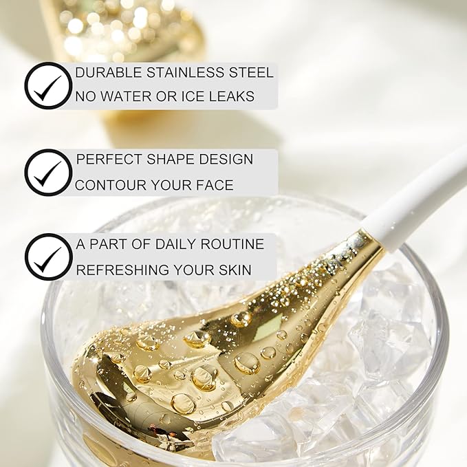 Cryo Sticks for Face, Ice Globes Cryo Globes for Facials, Esthetician Supplies Gifts, Unbreakable Stainless Steel Ice Roller Cooling Spa Balls with Storage Case