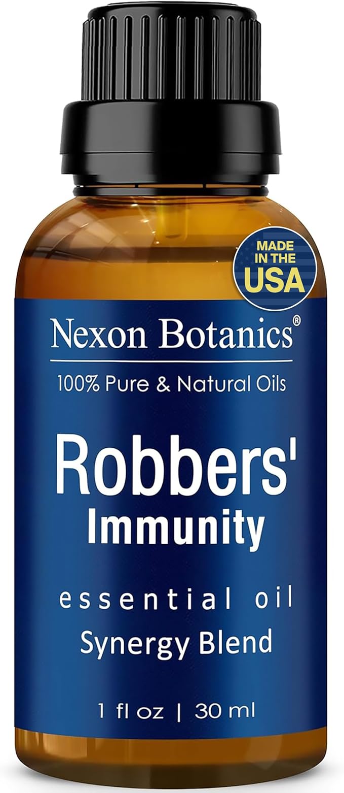 Robbers' Immunity Essential Oil Blend 30 ml - Immune Boost Aromatherapy for Diffusers - Natural Shield Against Germs - Nexon Botanics