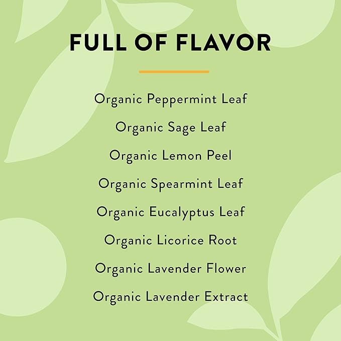 Choice Organic Teas Mint Sage Tea - Organic Herbal Tea - 16 Tea Bags (Pack of 1)