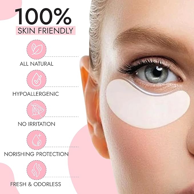 Biogel Eye Pads For Eyelash Extension, Under Eye Pads Eyelash Extension Supplies - 15 Sheets (30 Pairs)