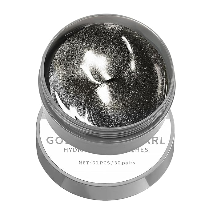 Under Eye Patches, 60 Pcs, Eye Mask for Puffy Eyes, Dark Circles, Eye Bags, Wrinkles, Collagen, Hyaluronic Acid, Castor Oil