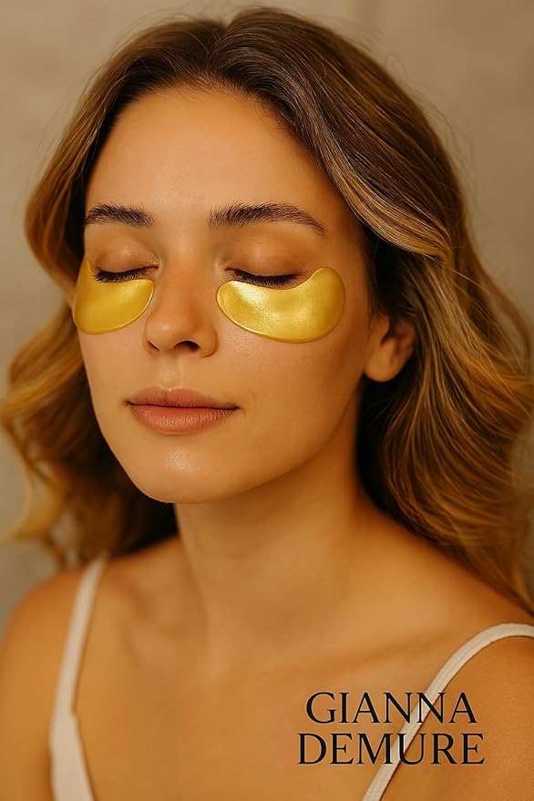 Under Eye Patches for Dark Circles and Puffiness – 24 Collagen Pairs for Puffy Eyes, Wrinkles & Bags – Gold Gel Eye Mask Vegan & Cruelty-Free