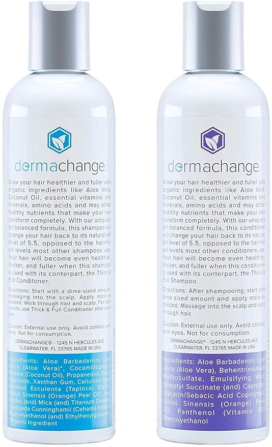 Hair Growth Shampoo and Conditioner for Men and Women - Dry Scalp Treatment, Moisturizing Shampo and Conditioner - Fragrance-Free Shampoo - Volumizing Hair (8oz)