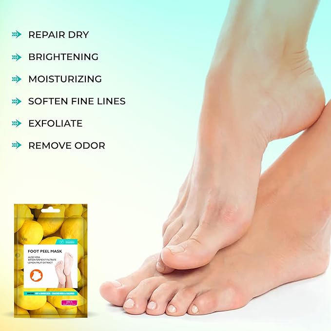 Happy Feet Foot Peel Mask, 03 Packs Original Exfoliant Foot Peel Mask, Callus Remover for Rough Cracked Dry Feet Dead Skin, Gift for Mom Dad