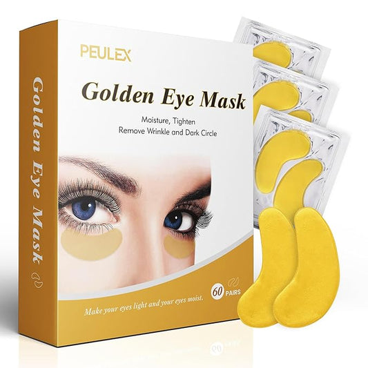 Beauty Golden Under Eye Patches (20 Pairs) - Under Eye Mask for Face Collagen Skin Care Products, Treatment for Dark Circles, Puffy Eyes, Refreshing, Revitalizing, Travel, Wrinkles
