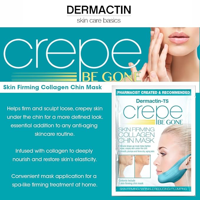 Collections Etc Dermactin-TS Crepe Be Gone Skin Firming Collagen Chin Mask .35 ounce Packette