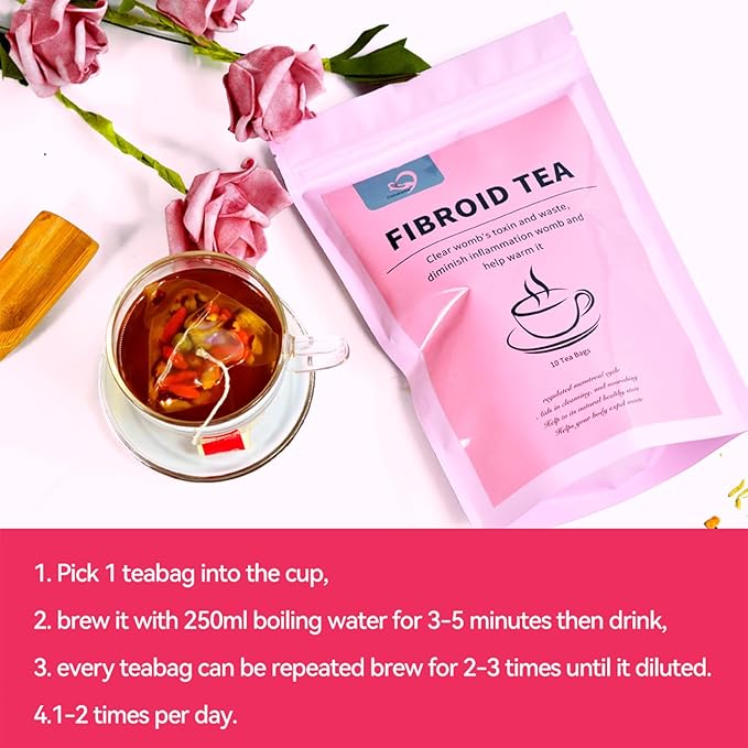 Hiherbs Fibroid Tea for Women Shrink Ovarian Cysts, Natural Remedy for Women Pregnancy Detox and Cleanse the Womb Fertility Tea for Women