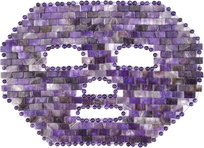 ideayard Jade Facial Mask｜100% All Natural Jade Sleep Mask｜Diminish Puffiness｜Soothe Eye Fatigue (Purple)