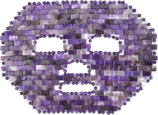 ideayard Jade Facial Mask｜100% All Natural Jade Sleep Mask｜Diminish Puffiness｜Soothe Eye Fatigue (Purple)