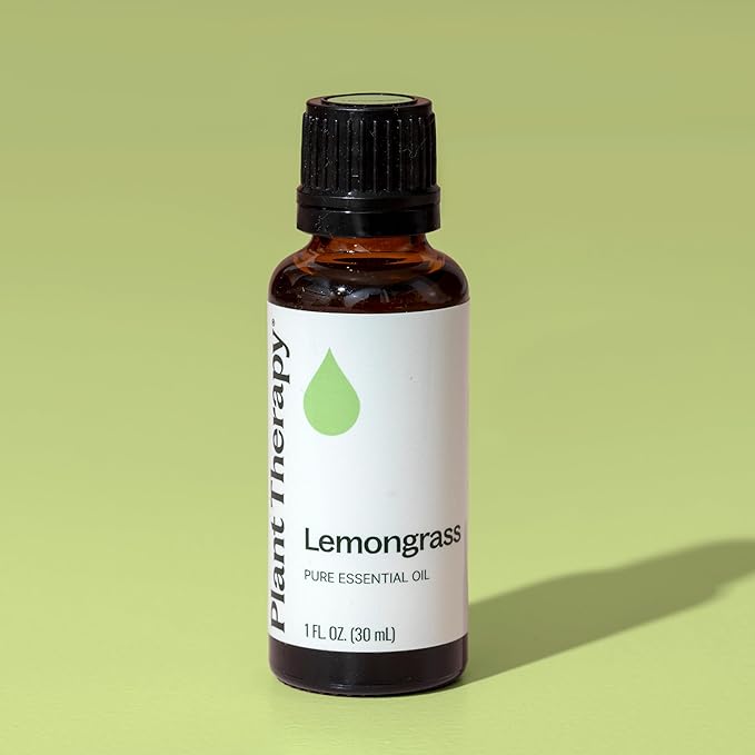 Plant Therapy Lemongrass Essential Oil 100% Pure, Undiluted, Natural Aromatherapy for Diffuser and Skin, Therapeutic Grade 30 mL (1 oz)