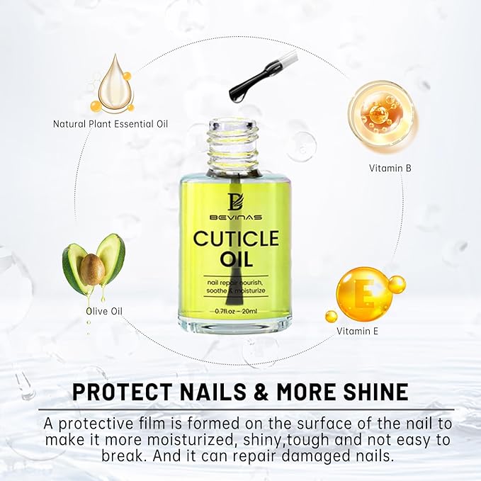 Cuticle Oil for Nails Organic Nail and Cuticle Oil Nail Oil Treatment for Damaged Nails Cuticle Repair 0.7oz 2Pack