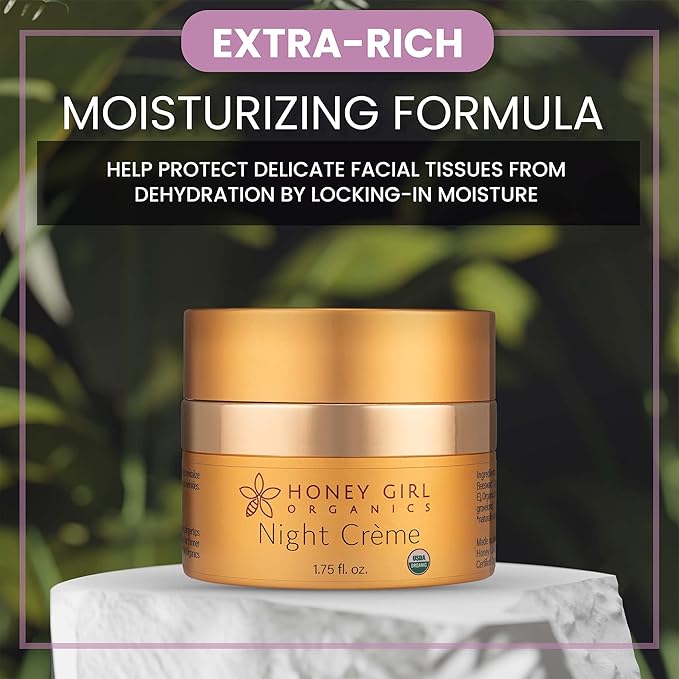 Honey Girl Organics Night Creme, 1.75 Fluid Ounce