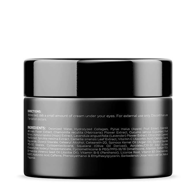 Eye Roller Serum for Men & Men's Collagen Eye Cream | Depuffing Eye Roller Ball for Dark Circles & Puffiness | Collagen & Caffeine Eye Cream with Hyaluronic Acid- Eye Skincare Kit- 2 Count