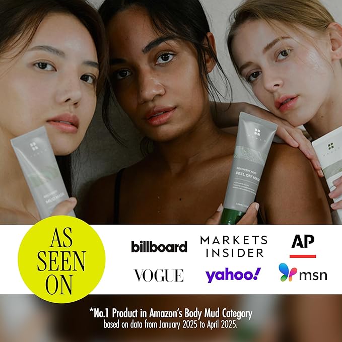 Relief Mud Secret Body Scrub | Korean Body Wash Scrub Exfoliator for Ingrown Hair & Razor Bumps | After Waxing Care Feminine Wash w/Brown Sugar | for Sensitive Skin (6.34 fl oz)