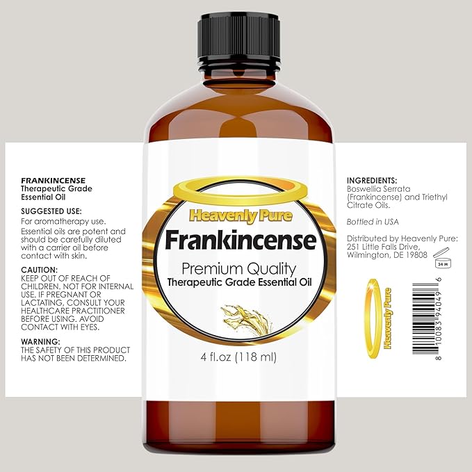 Frankincense Essential Oil - Pure & Natural Frankincense Aroma Therapeutic Grade Essential Oil (Huge 4 OZ - Bulk Size)