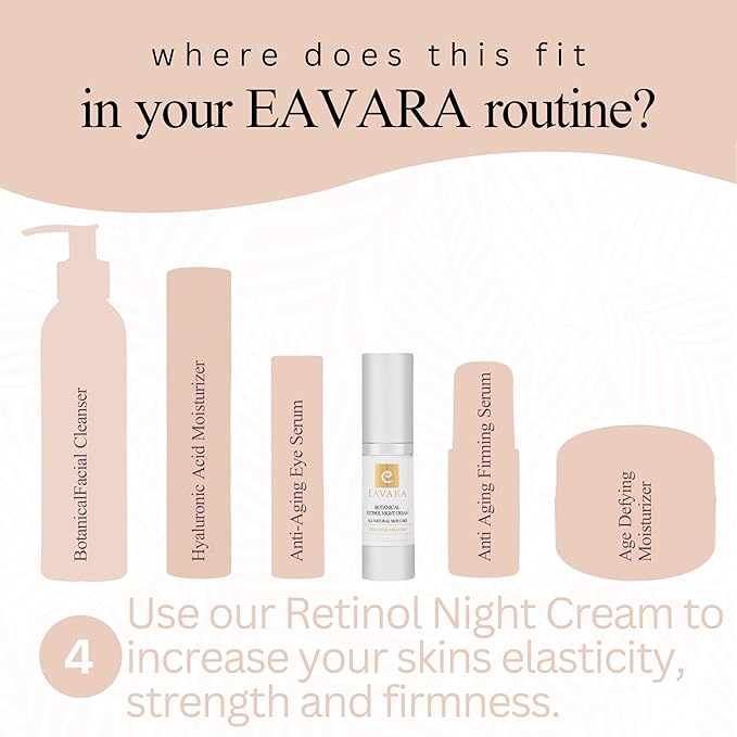 Organic Anti Aging Eye Cream, Natural Facial Cleanser and Retinol Night Cream