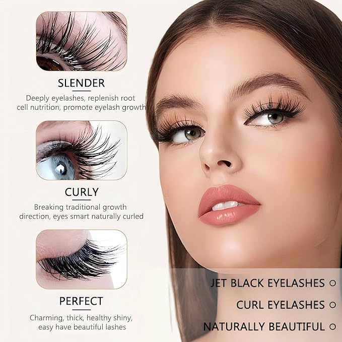 Eyelash Growth Serum, Naturally Longer, Fuller, Thicker, Healthier-Looking Lashes, Clean Beauty Formula, Gentle Daily Use, Vegan & Cruelty-Free Enhancer